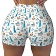 thumbnail image 2 of Uemuo Lighthouse And Sea Pattern Women Workout Impact Shorts Scrunch Butt Lifting Gym Shorts Seamless Booty Biker Shorts-Large, 2 of 8