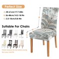 thumbnail image 6 of Chic Paisley Bohemian Dining Chair Covers 4 Pack Vintage Floral Ethnic Retro Colorful Pattern Washable Polyester Stretch Slipcovers Removable Protector for Artistic Dining Room, 6 of 7