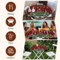 thumbnail image 7 of Christmas Tree Round Tablecloth, Fitted Table Cover with Elastic for 55"-60" Round Tables, Winter Xmas Ball Snowy Red Black Plaid Table Cloth Outdoor Indoor Dinning Party Waterproof Tablecloths, 7 of 7