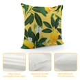thumbnail image 4 of Pratyus Lemons Leaves Flowers Square Pillow Cover Case for Cushions Sofa Bed Outdoor Decoration 1PC 20x20in, 4 of 5