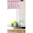 thumbnail image 3 of Ambesonne Floral Valance Pack of 2, Continuing Botany Elements, 54"X18", Hot Pink and White, 3 of 4