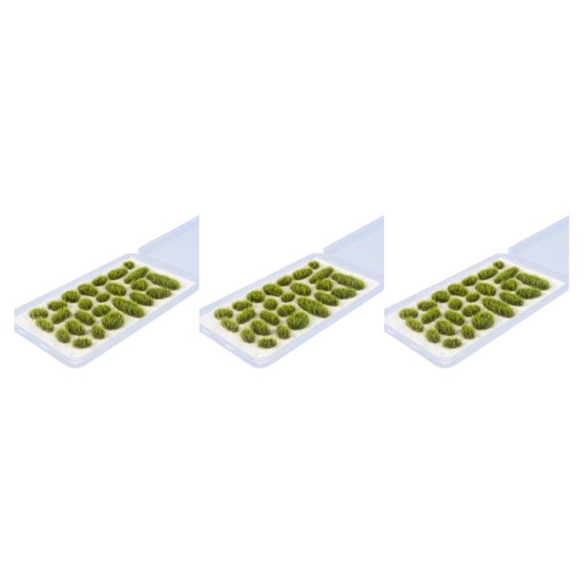 ZheElen 25x Simulation Cluster Grass for Train Scenery Decor Accessory Light Green 6mm 3Set