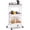 White, variant on Utility Rolling Cart with Lockable Wheels, Multi-Purpose Storage Organizer, White