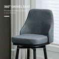 thumbnail image 4 of HOMCOM Bar Height Bar Stools Set of 2 Modern 360Â° Swivel Barstools 29.5 Inch Seat Height Upholstered Kitchen Chairs with Steel Legs and Footrest, 4 of 10