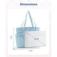 thumbnail image 7 of BAGSMART Tote Bag for Women, Puffer Tote Bag with Zipper, Travel Essentials Quilted Nurse Bag Carry On Bag for Travel Work, Sky Blue, 7 of 7