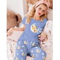 thumbnail image 5 of Ekouaer Womens Pajamas Set 2 Piece Lounge Pj Set Short Sleeve Sleepwear Tops with Joggers Pants Loungewear Print Nightwear, 5 of 6