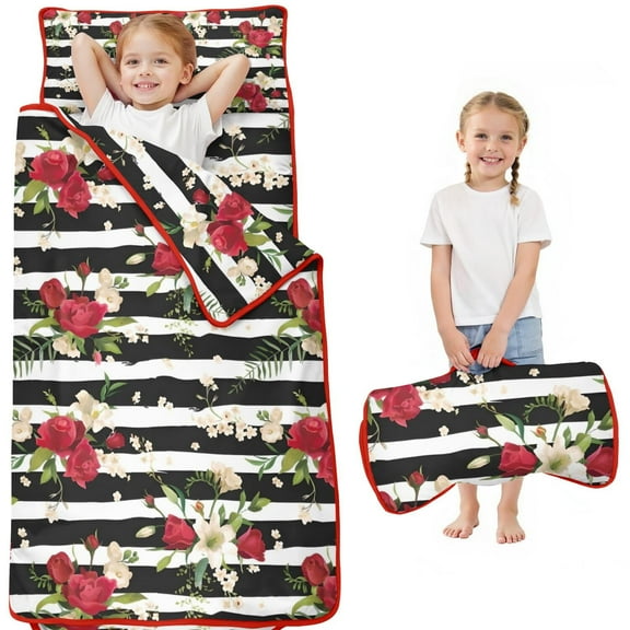 Pioneer Flower Floral Print Pattern Toddler Nap Mats for Kids Preschool,Sleeping Mat Bag or Kids,Toddler Sleeping Bag,Toddler Nap Mat or Daycare