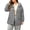 Gray, variant on Plus Soize Women's Hooded Wind Jacket Zip Snap Elastic Cuff Utility Coat Lightweight Outdoor Outerwear with Pocket for Fall Winter Yellow