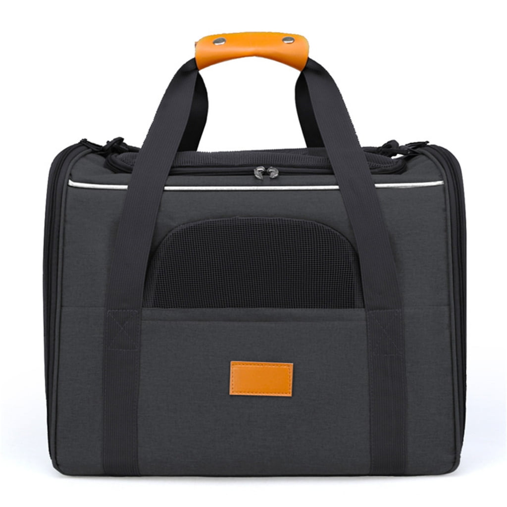Zeiwohndc Foldable Pet Carriers Bag Breathable Travel Use Hand Carrying Bag for Dog Cats