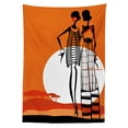 thumbnail image 3 of Ambesonne African Tablecloth Rectangular Table Cover, Women on Desert, 60"x84", White Orange Black, 3 of 4