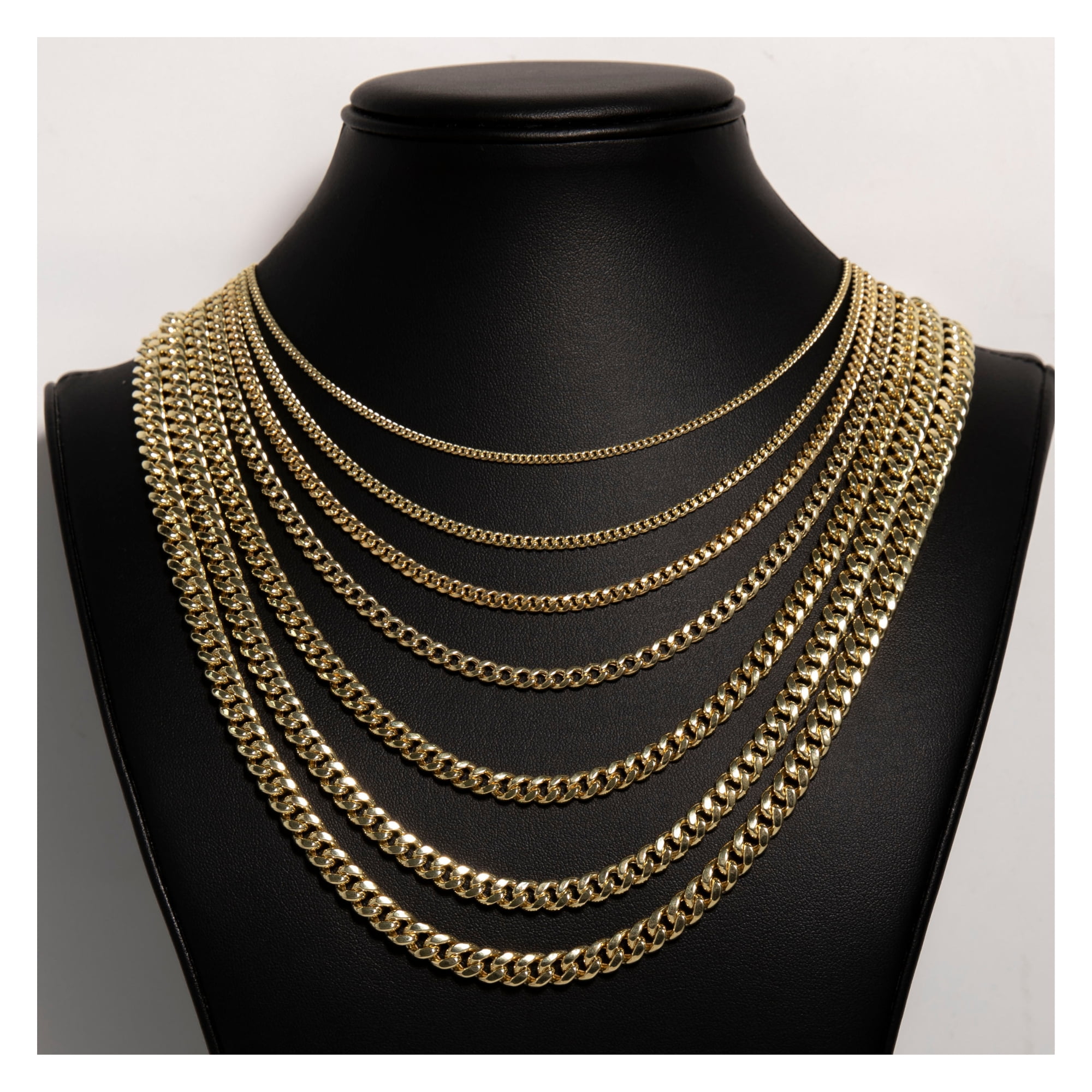 Miami Cuban Link Chain Necklace 14K Yellow Gold, Adult Unisex, ALL SIZES - Goldum NYC
