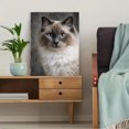 thumbnail image 5 of Birman Cat Portrait Canvas Print Wall Art for Living Room Bedroom Office Home Pet Lover Gift Decor, 5 of 8