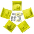 thumbnail image 3 of 5Pcs Mount Holder for Ryobi 18V Battery Green ABS Organization Solution for Ryobi Carpentry, Building, and Electrical Work, 3 of 7
