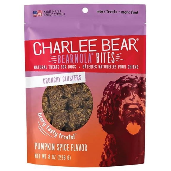 Charlee Bear 8 oz Dog Bearnola Pumpkin Spice Treats