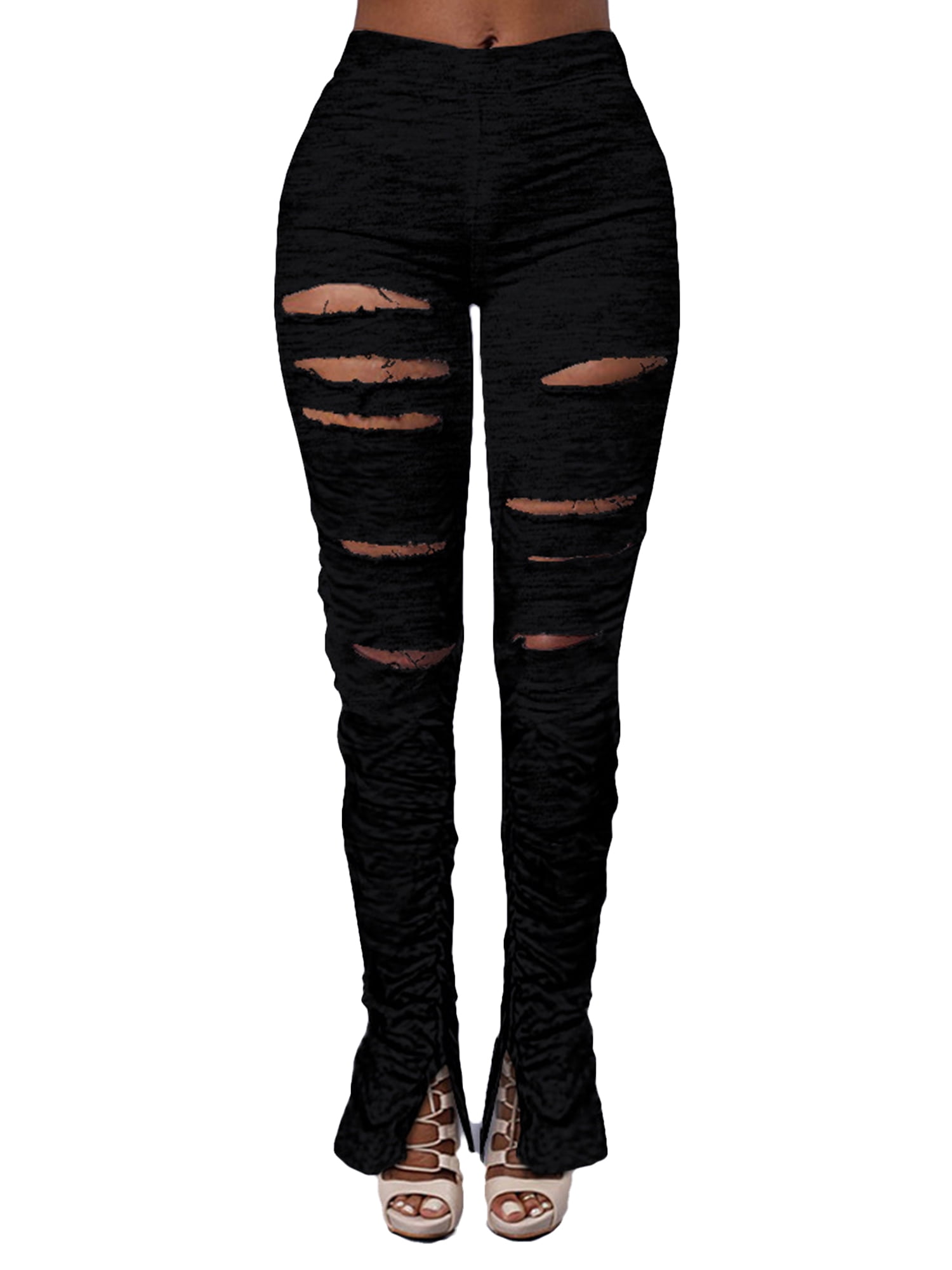 Listenwind Women High Waisted Ripped 