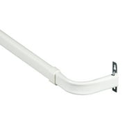 Kenney KN511 Curtain Rod , Steel , White , Length: 28 to 48 inches