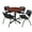 Cherry / Black, variant on Axis-Pro 36" Round Breakroom Table- Noble Oak & 4 'M' Stack Chairs- Black