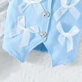 thumbnail image 5 of Toddler Girls Two Piece Outfits Bow Sleeveless Vest and Wide Leg Pants Set Girls Spring Clothes Preppy Clothes for Girls 3-4 Years, 5 of 9