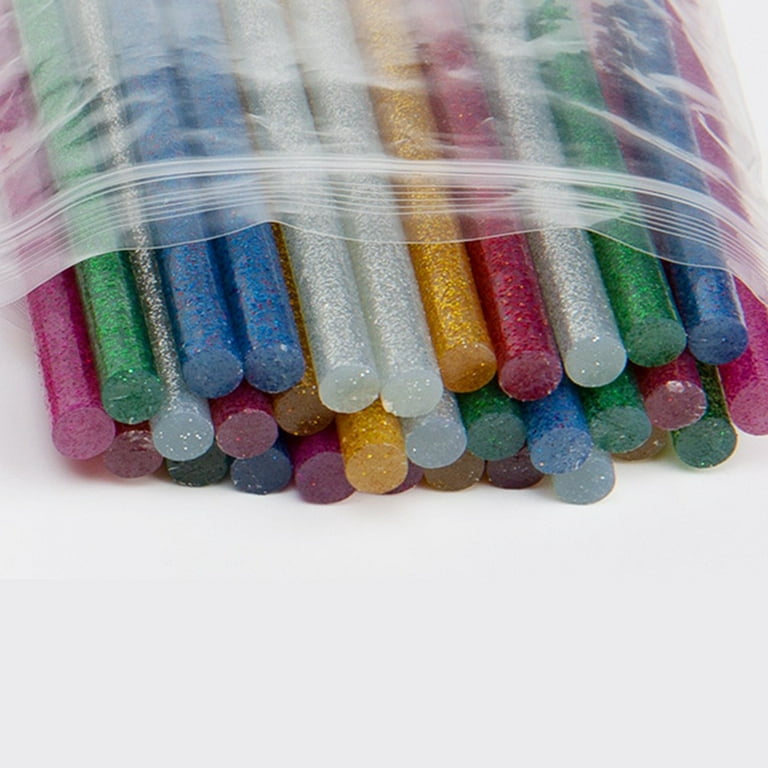 30Pcs Hot Glue Sticks Glitter Glue Sticks Colored Hot Melt Glue Repair  7×100Mm