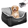 thumbnail image 1 of BurgeonNest - Asiento de automóvil para perros pequeños menores de 25 pulgadas, totalmente desmontable y lavable, asientos suaves para perros con bolsillos de almacenamiento y correa de clip, cama po, 1 of 5