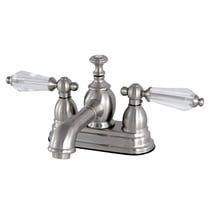 Kingston Brass KS7008WLL 4 in. Centerset Bathroom Faucet, Brushed Nickel