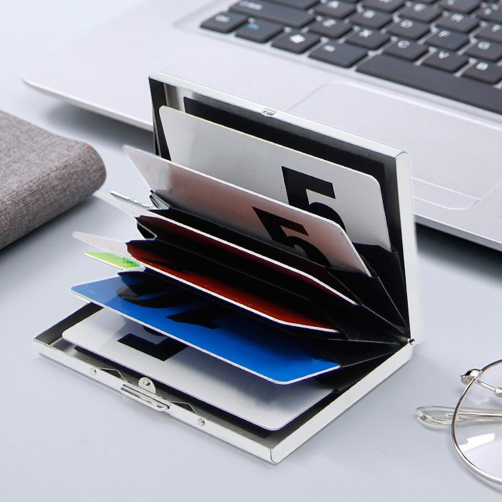 credit card metal sleeve EYIDADAE RFID Shielding Holder/Protective Travel Wallet for Men and Women-Can Hold 7 Bank Cards (Arabesque Black) : Clothing, Shoes & Jewelry blocking WalletGuard is laboratory tested and FIPS 201 approved Credit Card Holder, Metal Card