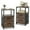 Industrial Brown, variant on Kadyn Nightstand Set of 2, Bedside Table End Table with 2 Drawers, 2 Tiers Storage Shelf for Living Room, Bedroom, Rustic Brown and Black