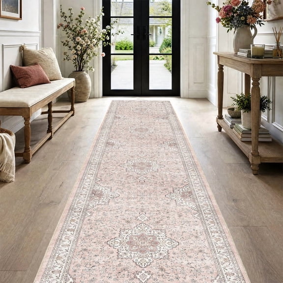 SIXHOME 2x10 Feet Area Rugs for Living Room Washable Rugs Carpet Soft Rugs for Bedroom Dining Room Office Home Decor Pink