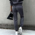 thumbnail image 4 of VIWORLD Casual Hoodie and Jogger Set - Women's Winter Solid Color Sweatsuit for Cold Weather Comfort Dark Gray，L, 4 of 6