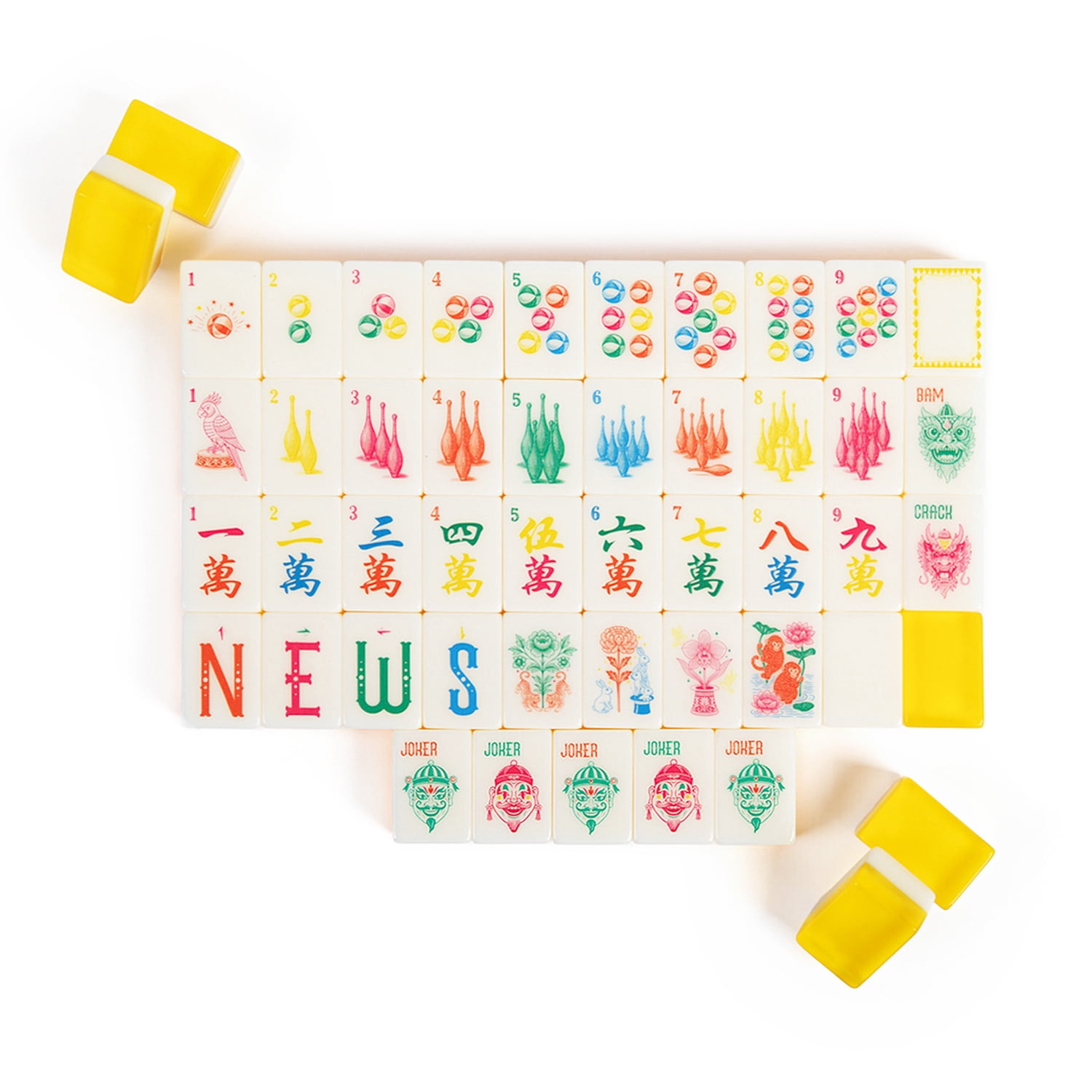 Maison Lude Cirquejong 160 Piece Mahjong Tiles with Carry Case