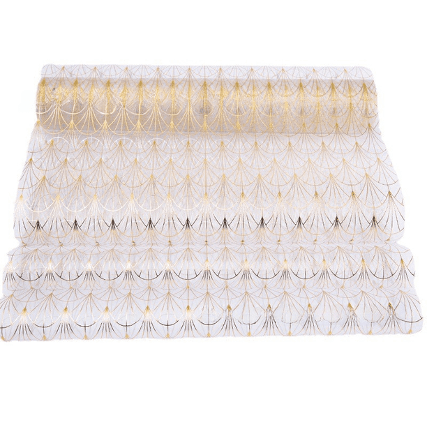 Camino de mesa de gasa bronceada, arco de puente bronceado, decoración del hogar, mesa de comedor, decoraciones de sala de estar, banquete de bodas, decoración de bodas