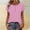 Pink, variant on LPZOOGU Women's Polka Dot Henley T-Shirt Short Sleeve Button Down Crew Neck Casual Basic Tee Comfortable Summer Top