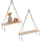 thumbnail image 3 of Estante Colgante de Pared, Estantes Boho con Estante de Madera, Estante de Macramé Hecho una Mano de 4 Piezas para Colgar Plantas y Decoración, 3 of 5