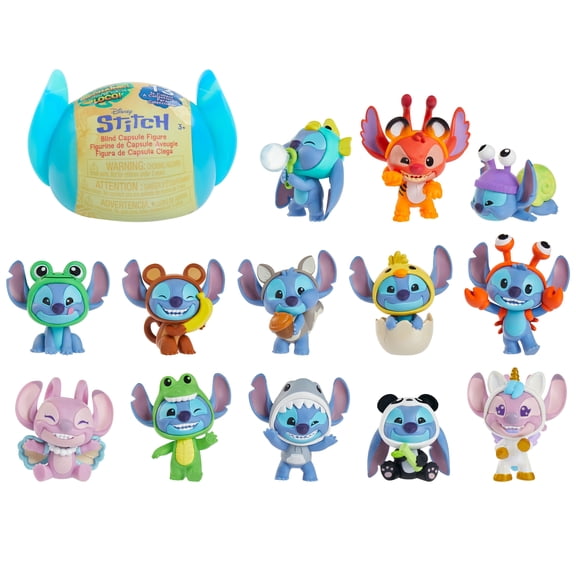 Disney Stitch Goes Wild Collectible Mini Figure, Blind Box Toy for Kids, Fans & Collectors