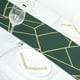 Efavormart 9FT Hunter Emerald Green Geometric Table Runner With Gold ...
