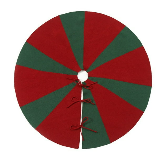 Christmas Tree Skirt 48 Inches Traditional Knit Thick Rustic Tree Skirt Luxury Skirt For Xmas Household Festival Ornaments Indoor Outdoor Walmart Com Walmart Com