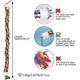 thumbnail image 2 of Pájaro Cuerda Percha Cómodo Algodón Espiral Bungee Columpio Escalada Escalera De Pie Para Jaula De Pájaros Loro Juguete Con Campana - Aespa. Afortunado Sencillez, 2 of 5