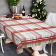 thumbnail image 4 of Christmas Buffalo Plaid Tablecloth, Gingham Checkered Table Cloth, Xmas Tablecloths for Dining Kitchen Winter Holiday, Waterproof Table Cover for Party Decor, Red Green, Rectangle 60 x 102 Inch, 4 of 6