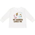 thumbnail image 3 of Inktastic My Grandpa Loves Me Girls Girls Long Sleeve Toddler T-Shirt, 3 of 5