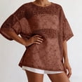 thumbnail image 6 of SSZMDLB Women Sequins T-Shirt Short Sleeve Round Neck Casual Basic Tee Holiday Party Tops Summer Fashion Outfits Workout Clothes, Red S, 6 of 7