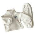 thumbnail image 3 of KYAIGUO Infant Baby Winter Clothes for Boys Outfits Kids Padded Thickened Fleece Sweatshirt Tops and Solid Color Trousers 2PCS Sets 9M-6Y, 3 of 9