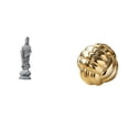 thumbnail image 1 of Adorno De Piedra De Bola De Hilo Guan Yin, Escultura De Cerámica, Colección Feng Shui, Figura De Buda Femenina Para Gabinete, Escritorio, Encimera, Entrada, Sala De Estar, 1 of 8