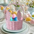 thumbnail image 4 of Large Easter Woven Bunny Basket with Long Ears, Storage Tote Bag for Eggs, Kids Gift, and Home Decoration, 4 of 7
