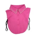 thumbnail image 2 of Women's Detachable Pearl Shirt Collar, Button Down False Collar for Layering, Fashion Collar for Sweaters, Dresses, and Outfit Accessory Hot Pink, 2 of 3
