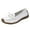 White, variant on Women's Loafers Flat Metal Buckle Comfortable Lightweight Loafers PU Leather Slip-on Outdoor Driving Moccasion Boat Shoes for Women White Women Sandal