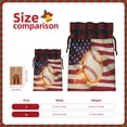thumbnail image 3 of Rocae Baseball Ball With Flag Print Christmas Drawstring Linen Gift Bag with Drawstrings Treat Bag Goody Present Bags for Christmas Party Favor, 3 of 8