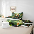 thumbnail image 5 of 7Pcs Colorful Parrot Bedding Full Size Bed In A Bag, Watercolor Animal Feather Comforter,Palm Leaf Bedding Sets(1 Comforter, 1 Flat Sheet 1 Fitted Sheet 2 Pillowcases And 2 Throw Pillow Covers), 5 of 5