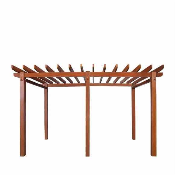 Pergola en Aluminium à Grain de Bois, 10 Pieds x 20 Pieds, TMG LIVING, TMG-LPA20