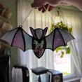 thumbnail image 4 of Halloween Colorful Bat Window Wall Hanging 06 - Halloween Bat Stained Glass Suncatcher Window Hanging Acrylic Wall Art Suncatcher Decoration Festival Colorful Bat Venue 1Pc - 1X Bat Ornament, 4 of 8
