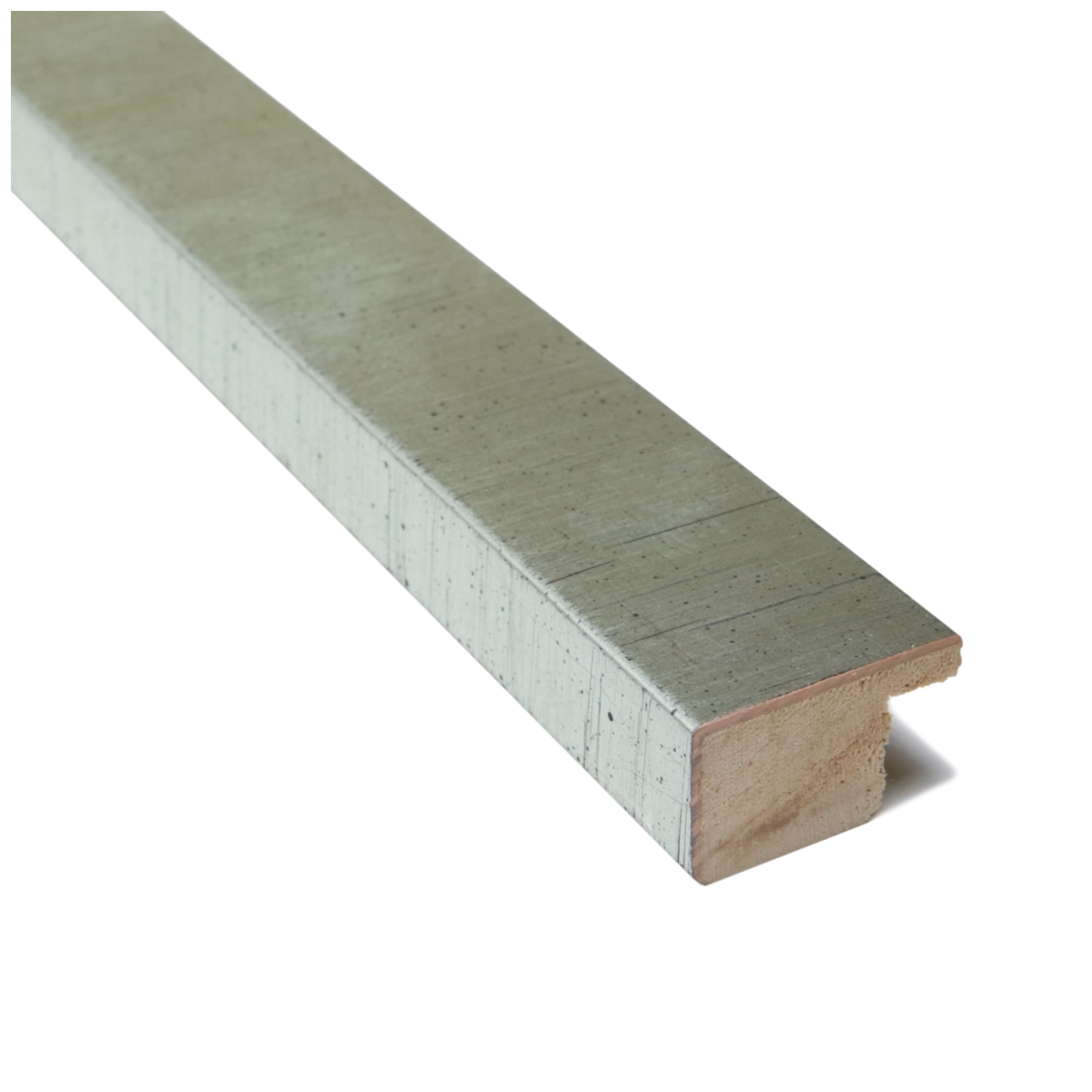 Amanti Art Natural Cork Board Wood Framed Silver Leaf Bulletin Board 38 in. x 26 in.